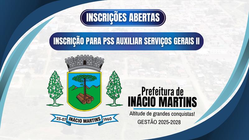 INSCRIÇÃO PARA PSS AUXILIAR SERVIÇOS GERAIS II