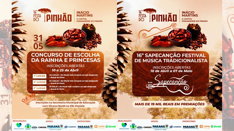 CONCURSO DE ESCOLHA DA RAINHA E PRINCESAS / SAPECANÇÃO - ETAPA MUNICIPAL E NACIONAL